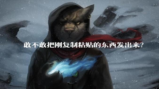 敢不敢把刚复制粘贴的东西发出来？